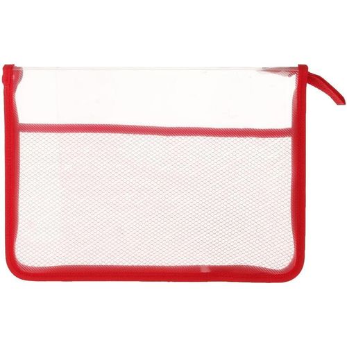 A4-836 Plastic Zipper File A4 23 * 32 cm 1 Piece - Red