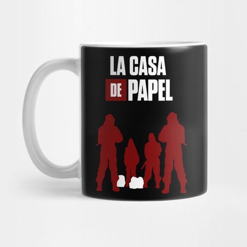 La Casa De Papel Black Printed Mug