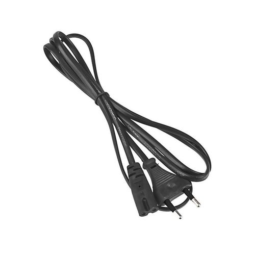 Portable Universal 2 Pin Power Cable Black