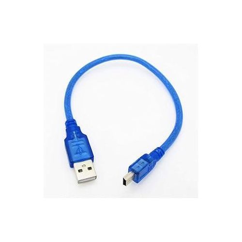 Other Mini USB Cable for Arduino, 5 Pin, Red, Braided, Male-to-Male, Compatible with Smartphone, Camera, Ideal for Charging