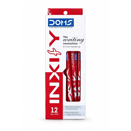 Inxify Ballpoint Pen 0.7mm - 12 Pens - Red