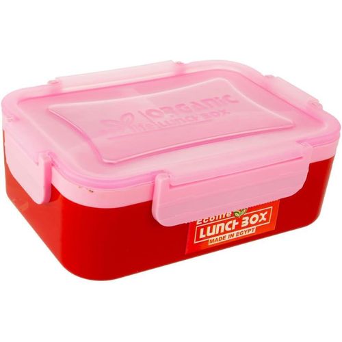 LB170 Eco Life Plastic Lunch Box, 17x25 cm - Red & Pink