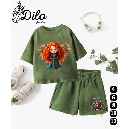 Set Of 2 Pcs Summer Outfit For Girls