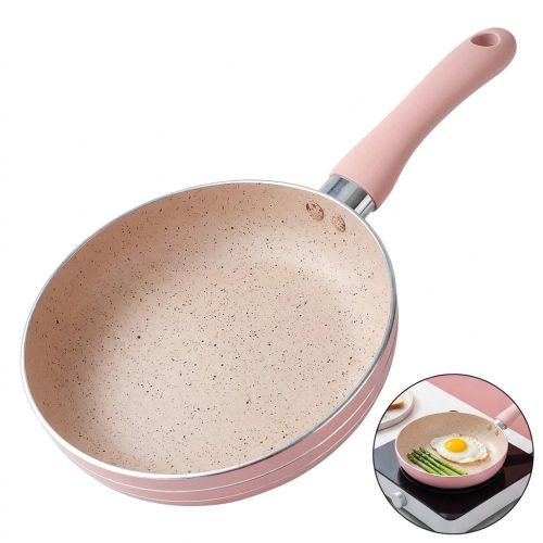 Granite Non Stick Egg Frying Pan with Heat Resistant Silicone Handle