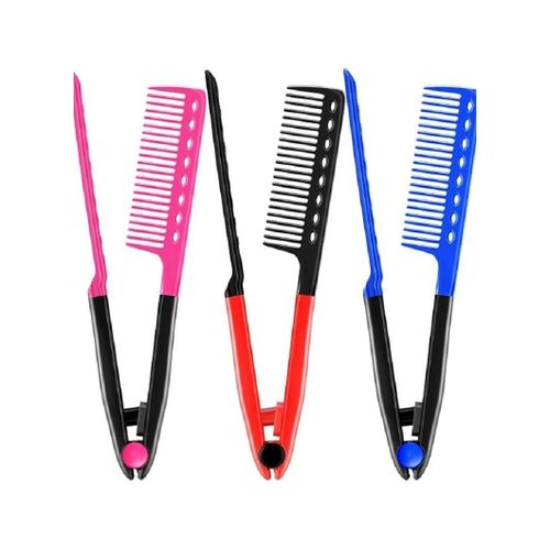 Salon V Shape Hair Styling Comb for Intricate Hair Straightening Home
