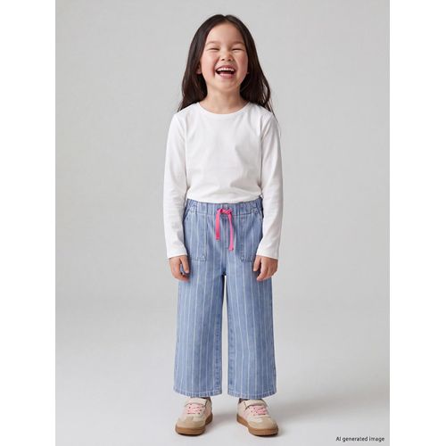 Wideleg Striped Girls' Jeans