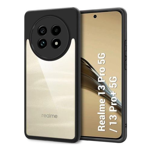 Bumper Protective Case for Realme 13 Pro 5G/Relame 13 Pro Plus 5G Silicone TPU Bumper Ultra Durable Ultra-Safe Camera Optimum Solution (Black)