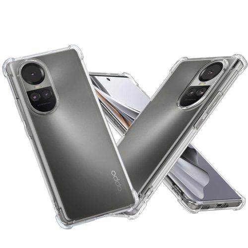Compatible With Oppo Reno 10 5G Premium Silicone Defender Case Camera Protection - Clear