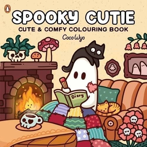 Spooky Cutie Coloring Book for Adults and Children 42 Sheets Assorted Shape