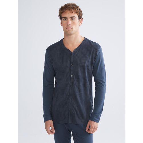 Regular Fit Men's Buttoned Pyjamas Set