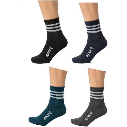 Men's half sock set, 4 pieces, embroidered with the word "Sport