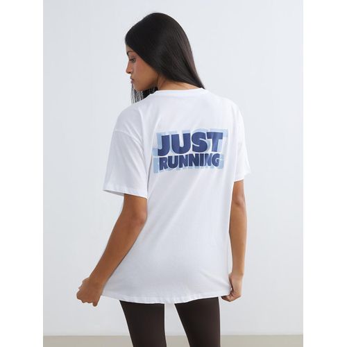 Crew Neck Printed Oversize Women's Sports T-Shirt