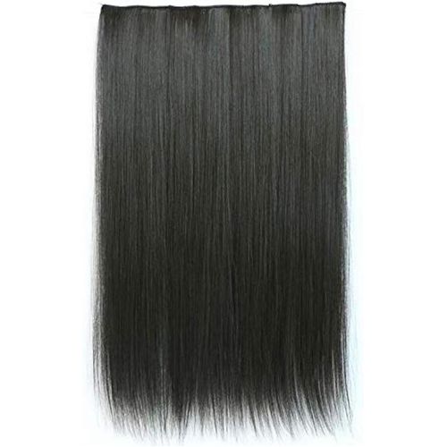Synthetic Hair Extension Long Straight Black
