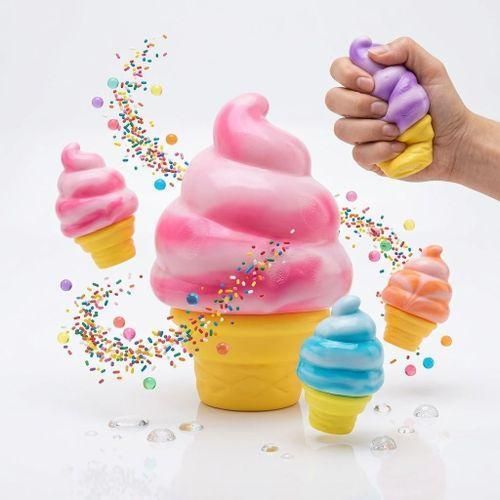 Ice Cream Squeeze Sensory, Soft Textured Ice Cream Design with Hand-Friendly Size, Single Piece with Durable Materia