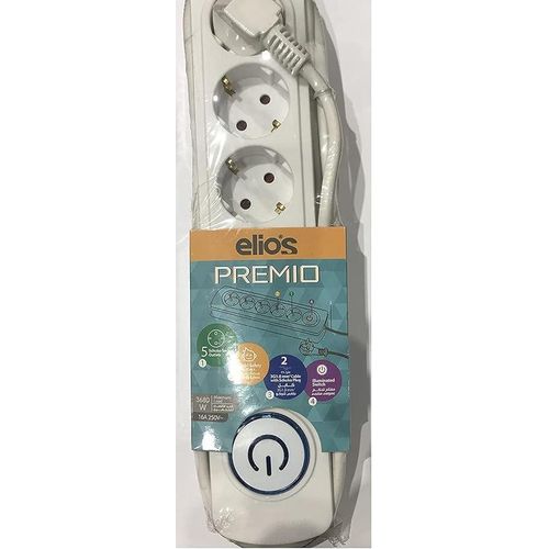 Yous Premio 5 Outlet Power Strip White