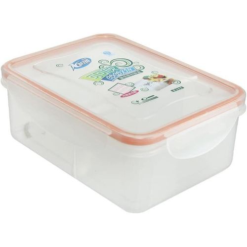 Lunchbox Divided with Hanger, Orange and Clear