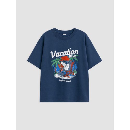 Crew Neck Printed Boy's T-Shirt