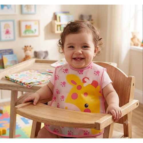 Plastic Baby Bib - Waterproof Baby Bib - Baby Feeding Bib