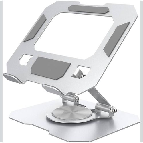 360° Adjustable Tablet & iPad Stand with Foldable Design for Desk Use and Monitor Stand Portable Rotating Tablet & PC Stand, All Metal Construction Suitable for Devices 4.7 - 12.9 inches