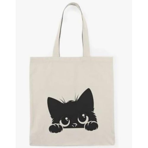 Tote Bag with Cat Design