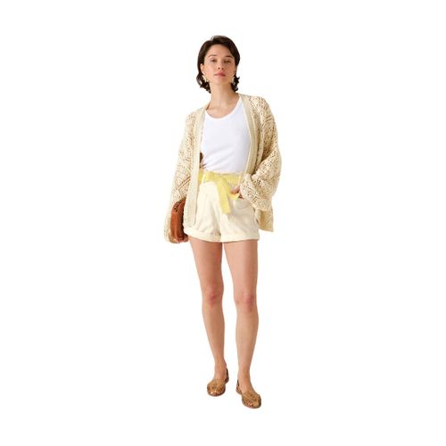 Colour-Dyed Belted Shorts