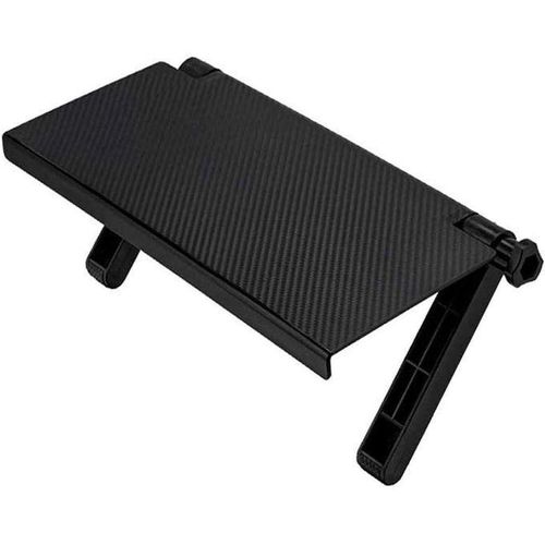 Adjustable TV and Computer Monitor Top Shelf 33cm Storage Stand – Screen Mounted Organizer for Router, Speakers, Gaming Console Accessories and Media Devices – Anti-Slip Black Display Shelf