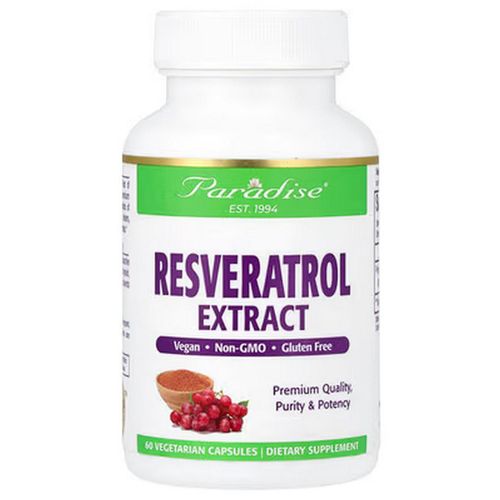 Paradise Herbs Resveratrol Extract, 60 vegetarian capsules