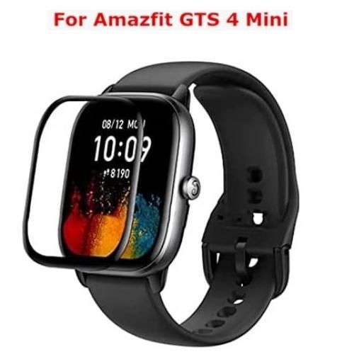 For Amazfit GTS 4 Mini Smartphone Black Frame Screen Protector With Smooth Edge