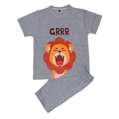 بيجاما صيفية قطنية للأولاد - أزرق وفيروزي