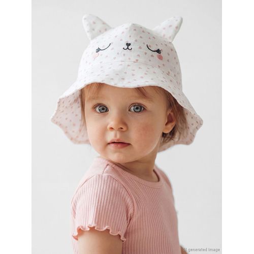 Baby Girl Bucket Hat With Animal Figures