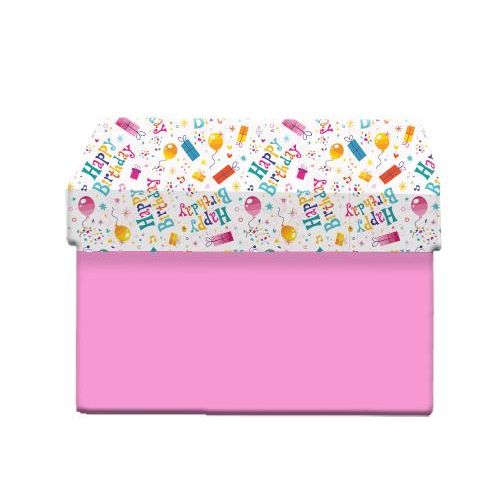 Gift Box Pink, Happy Birthday Theme, Decorative Present Box for Birthdays, Festive Party SIZE (24* 32* 11)