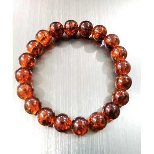Elegant Amber Dust Beads Bracelet