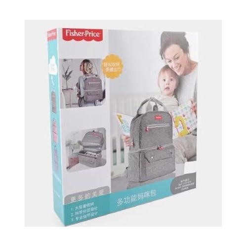 Fisher-Price Baby Diaper Bag Backpack with Multiple Compartments and Convenient Straps