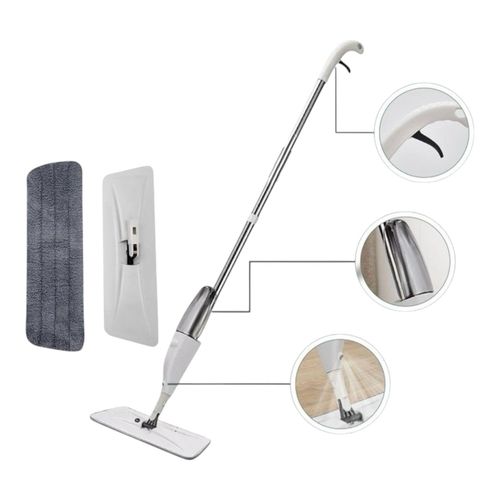 ممسحة الأرضيات الذكية المزودة ببخاخ رذاذ مدمج ورأس دوار 360 درجة - قابلة للغسل لجميع أنواع الأرضيات
