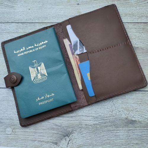 PASSPORT COVER - Full Grain Leather Travel Wallet - Passport Case