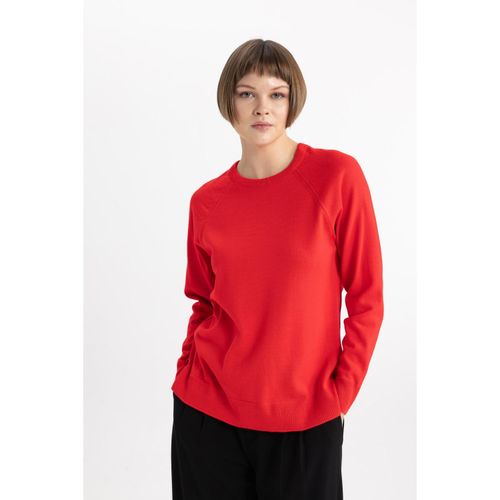 Relax Fit Knitwear Pullover - Fuchsia