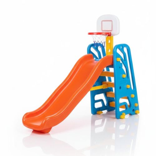 Kids Fun Slide with Basketball Hoop