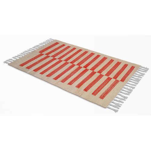 handmade wool rug -120*60cm-red &beige