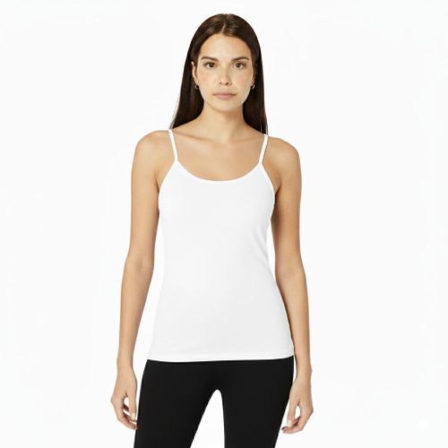 Comodo Women's Classic Cotton Camisole Bretelle Top, Sleeveless, Slim Fit, Bodywear Basic Top