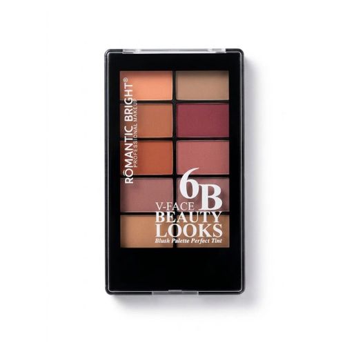 Bright V-Face Beauty Looks Blush Palette Perfect Tint 12 Colors Powder - Shade C 20g
