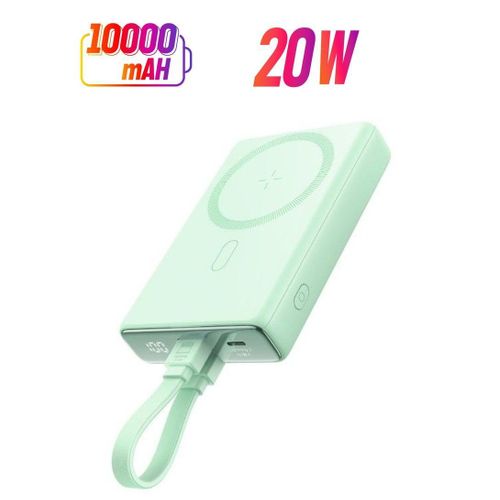 Joyroom - Magnetic Power Bank 20W MagSafe Compatible USB-C Port Including USB-C to Lightning Cable Green