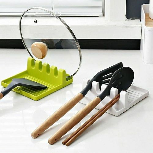 Plastic kitchen utensil storage with spoon and fork holder, set of chopstick organizers (3)