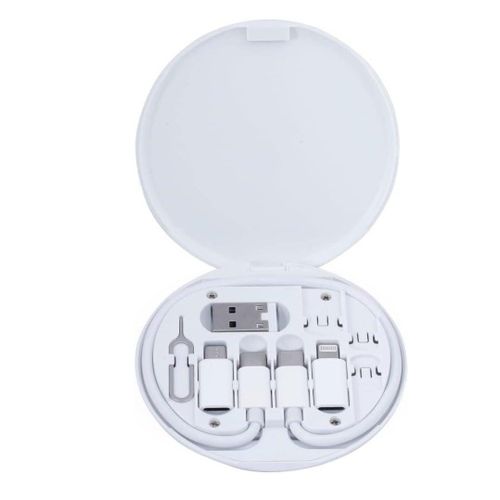 Multi Charging Cable Adapter Set, USB Type C to Micro USB/Lightning/USB Type A Cable Adapter Can Be Used as a Phone Holder