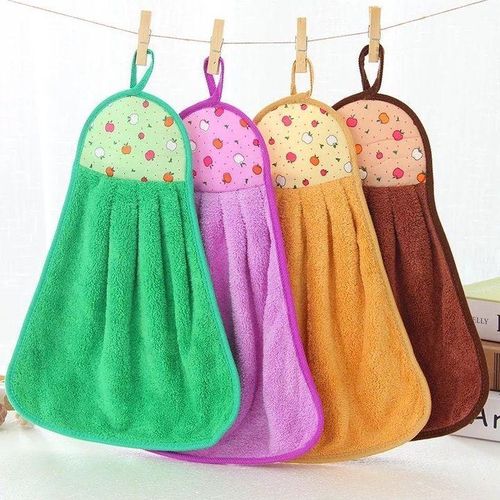 4 Microfiber Super Absorbent Towels with Handle for Kitchen and Bathroom