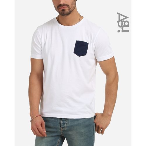 Round Neck Casual T-Shirt - White - (288)