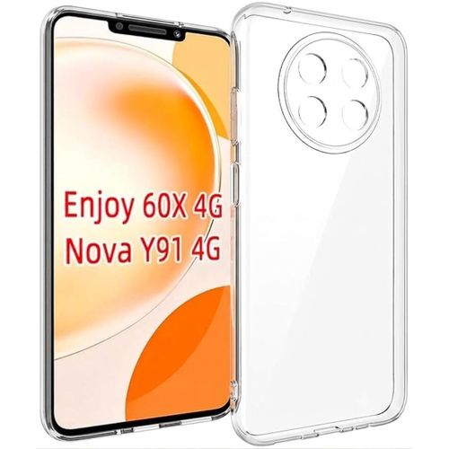 Dala' Mobilek Protective Case for Huawei Nova Y91 4G – Made of transparent TPU silicone, shock-resistant, and featuring reinforced corners.