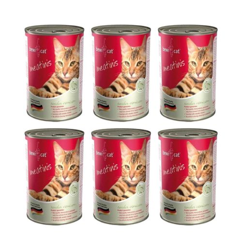 4 cans Bewi Cat Meatinis 400g Venison