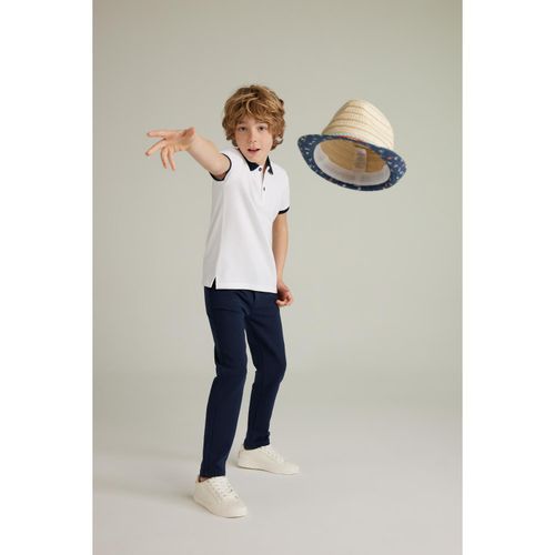Woven Bottom Trousers - Indigo