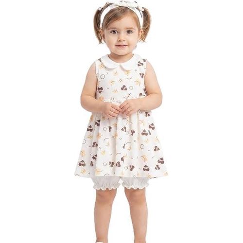 Girls Summer Dress & Shorts Clothing Set -502-O