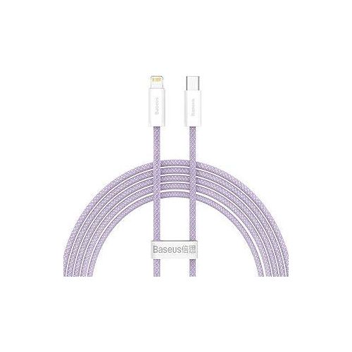 Baseus 20W Energetic Braided Dynamic Series USB Type C - Lightning MFi Certified Cable Fast Charging Power Delivery for Apple iPhone 14 Pro Max / 13/12/ 11/ XMax/Xs/XR/ 8Plus/ SE / 7/ 6s Plus (Purple)
